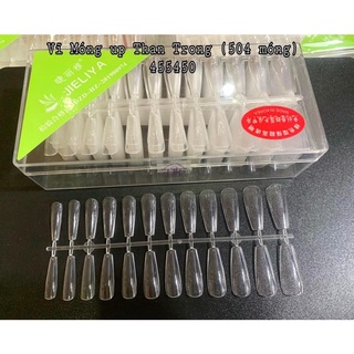 Móng úp phom thang jellya 1 hộp 504 móng mỏng dẻo