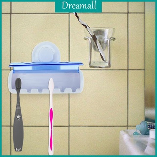 Kệ treo bàn chải đánh răng gồm 6 chỗ treo có giác hút gắn tường tiện dụng