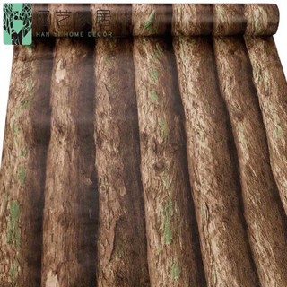 DECAL 1M PVC giấy dán tường khổ 45cm cây gỗ nâu