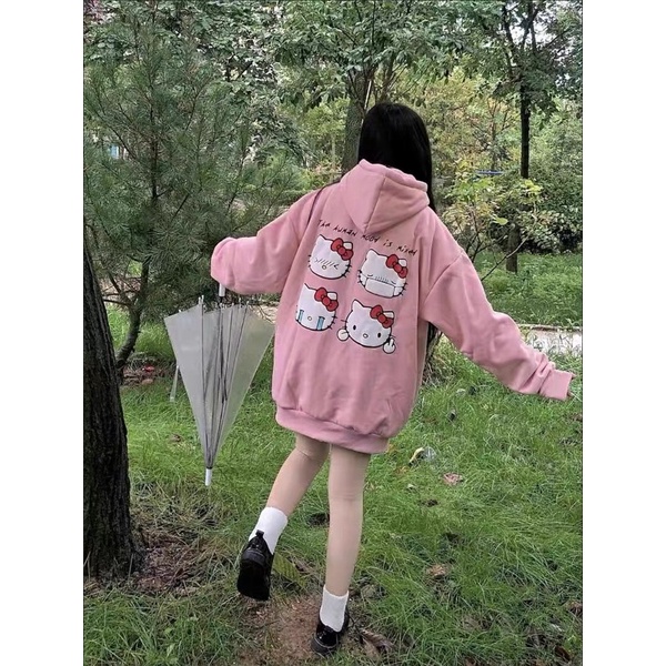 Áo khoác in hình 4 biểu cảm hello kitty so cute