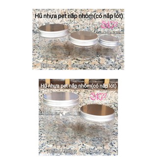 HŨ NHỰA PET NẮP NHÔM 50ml/100ml/500ml/700ml/1000ml(có nắp lót)