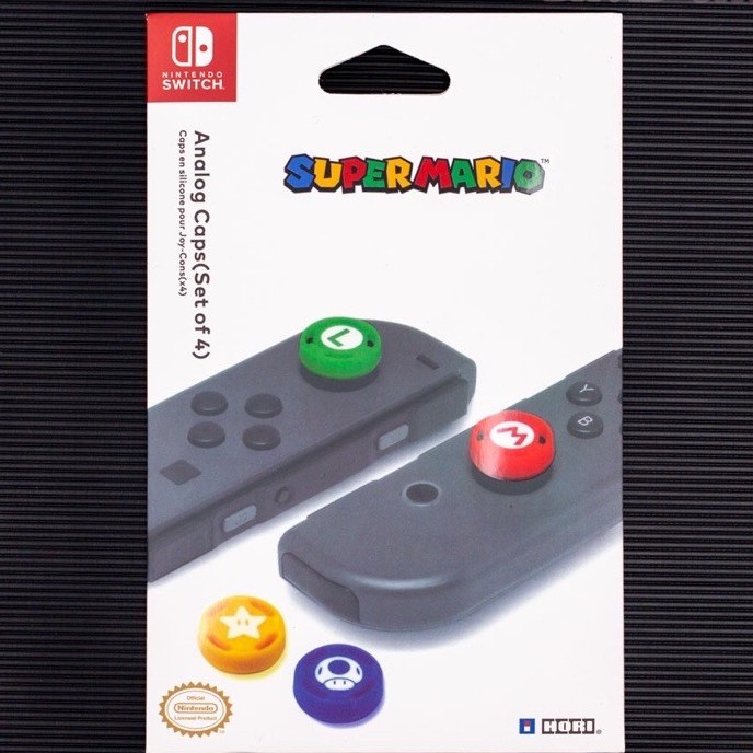 Bộ 4 Núm bọc Super Mario thương hiệu HORI cho Analog của Joycon - Nintendo Switch V1-V2 / LITE / OLED