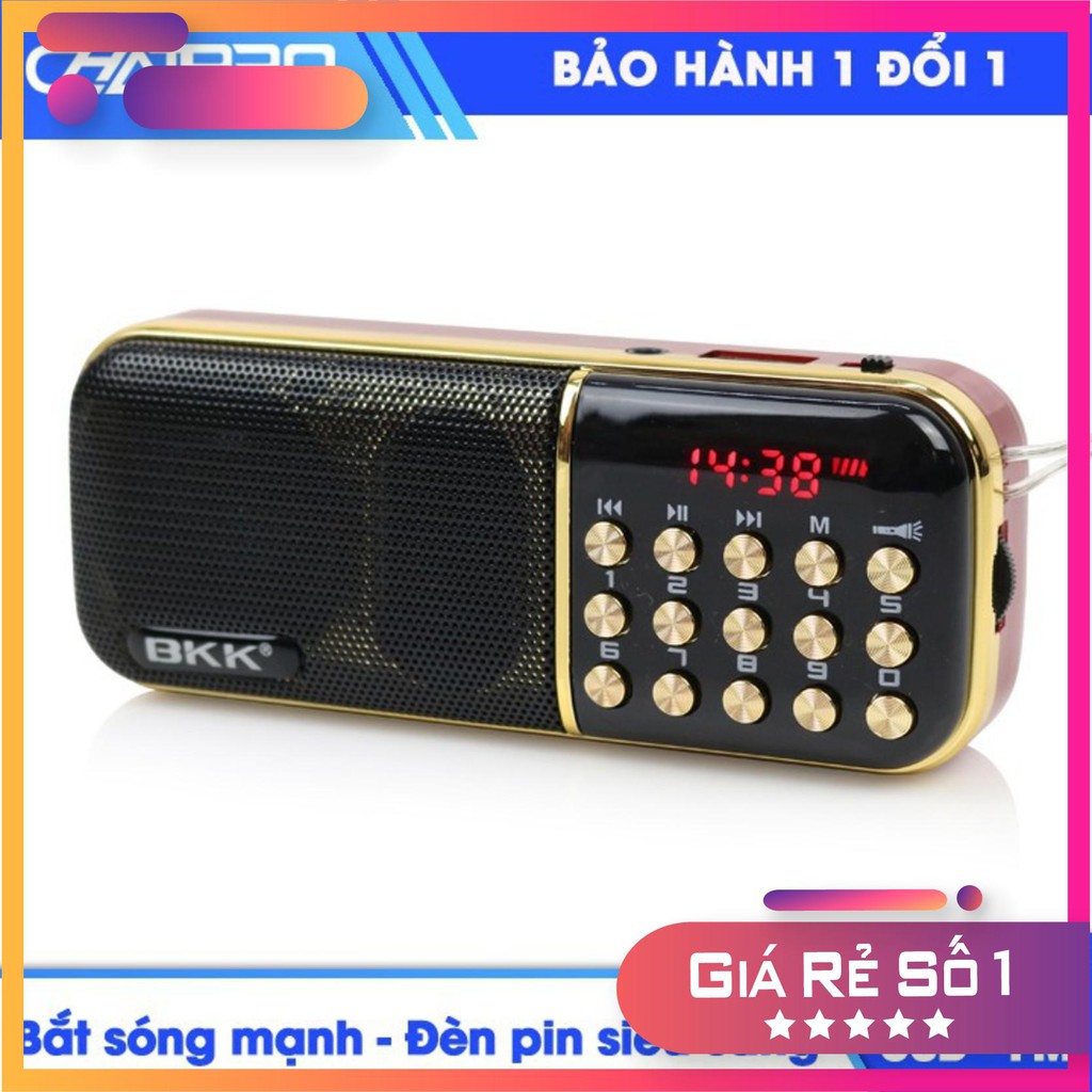 Miễn Phí Vận Chuyển  Máy nghe nhạc thẻ nhớ, USB, nghe kinh phật, nghe đài FM BKK K51 + Combo Thẻ nhớ