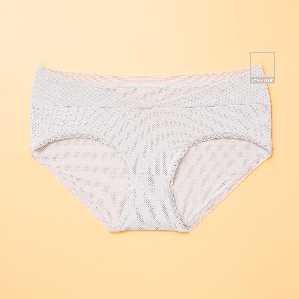 [Mã FAMALLT5 giảm 15% đơn 150k] Quần lót thun lạnh viền ren màu trơn chuyên dụng cho mẹ bầu BOM SISTER Q9090 | BigBuy360 - bigbuy360.vn