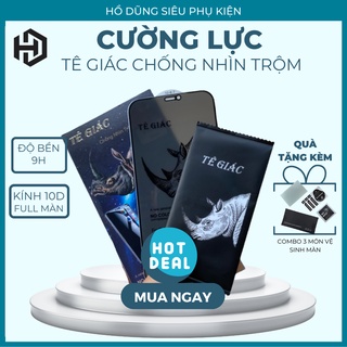 Kính cường lực ip full màn - chống nhìn trộm tê giác