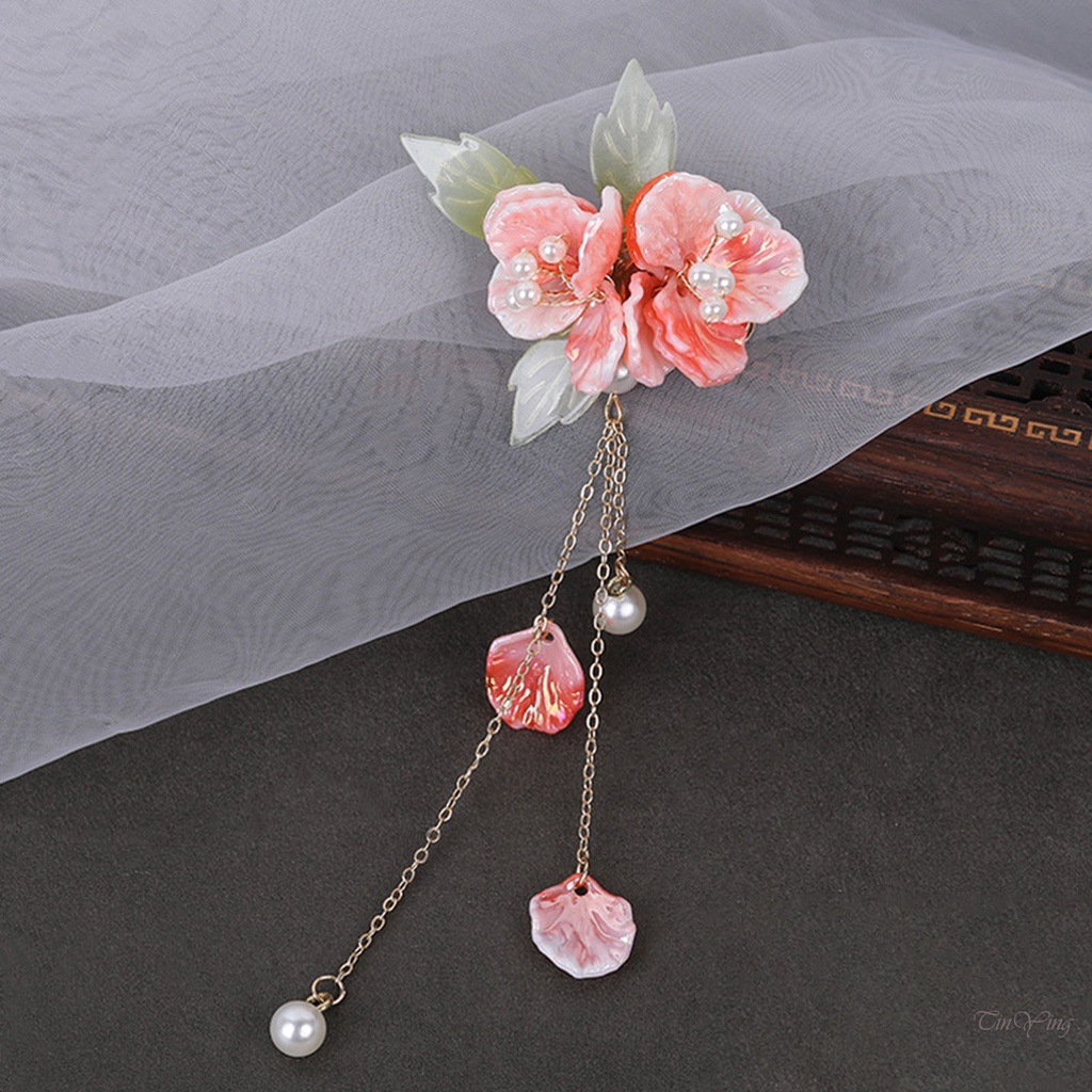 Kẹp tóc GETNOIVAS tua rua hình bông hoa dễ thương dành cho bé gái