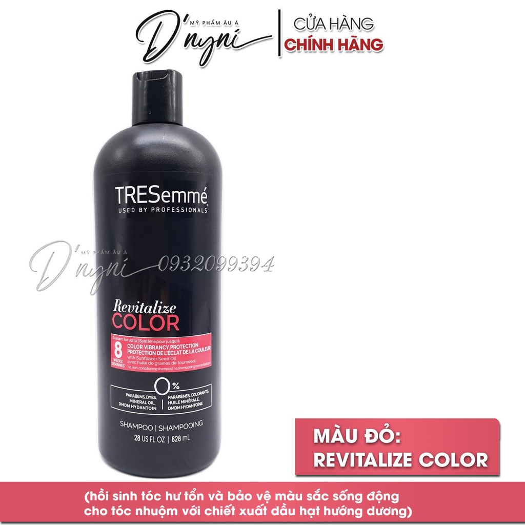 Dầu Gội Dầu Xả Tóc TRESEMME Used By Professionals 828ml Mỹ