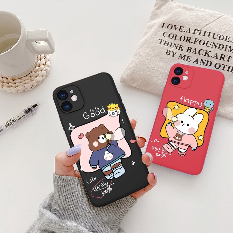 Ốp iphone - Ốp lưng dẻo bảo vệ camera gấu thỏ good &amp; lucky 6plus/7/8/7plus/8plus/x/xs/xs max/11/11promax-Awifi Case X3-3