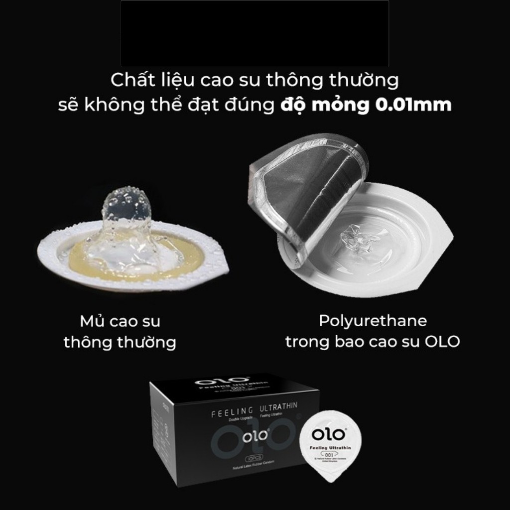 Bao cao su 0.01 OLO đỏ, đen sumurai siêu mỏng 0.01mm 10 bcs – olo_store