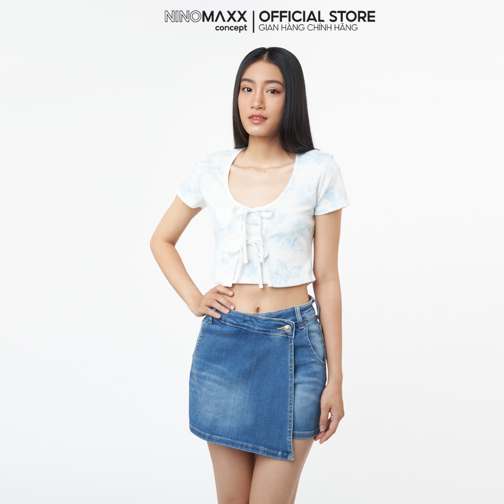 SWEET SIXTEEN Áo croptop Nữ tay ngắn 100% chất Poly 2101034