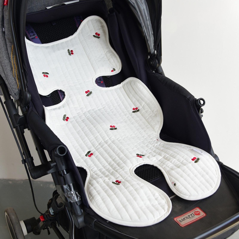 Đệm Lót Xe Đẩy Em Bé Chất Liệu Cotton Phối Lưới 3D Thoáng Khí Mềm Mại Tiện Dụng