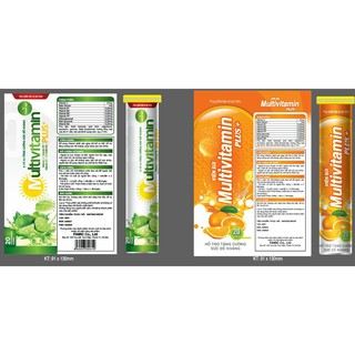 VIÊN SỦI VITAMIN C MULTIVITAMIN PLUS + Hương cam TUYP 20 VIÊN