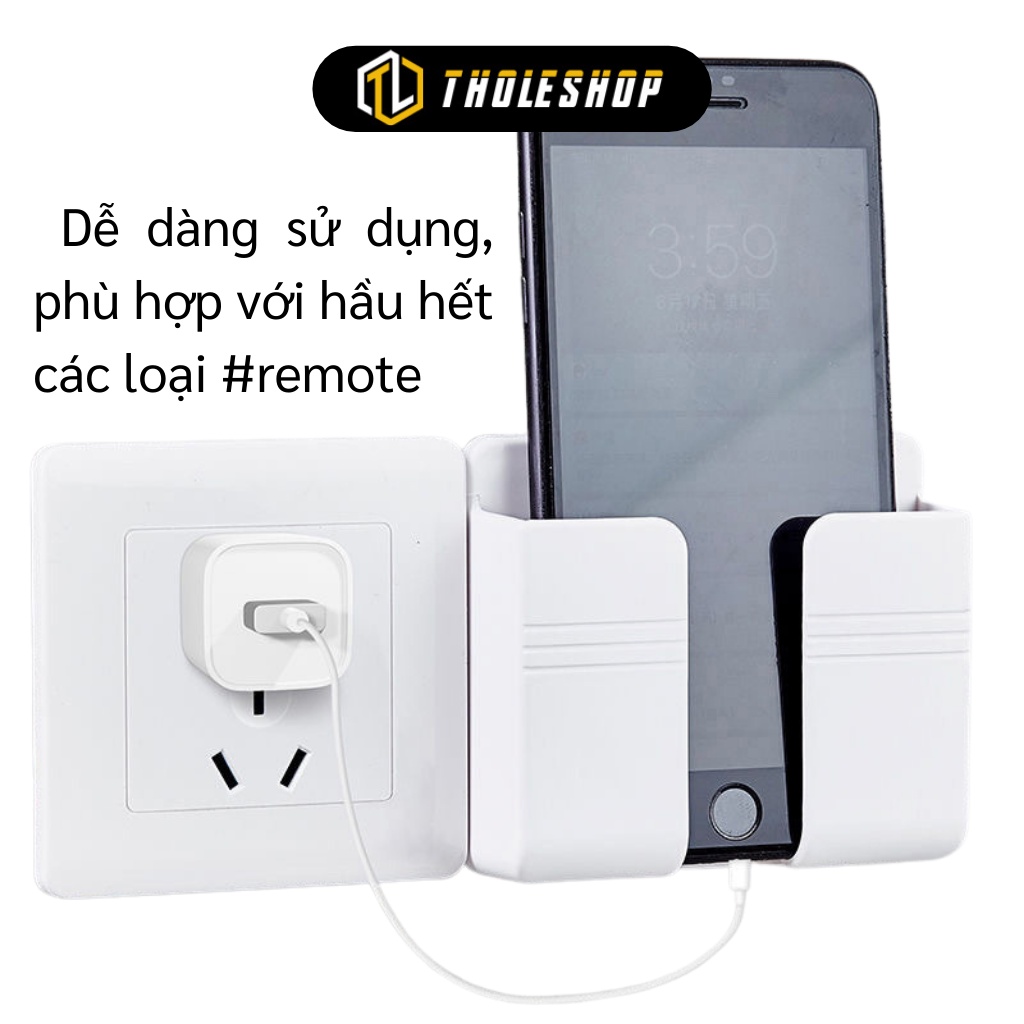 Kệ Đỡ Điện Thoại - Kệ Dán Tường Để Sạc Điện Thoại, Remote Đa Năng, Tiện Lợi 9910