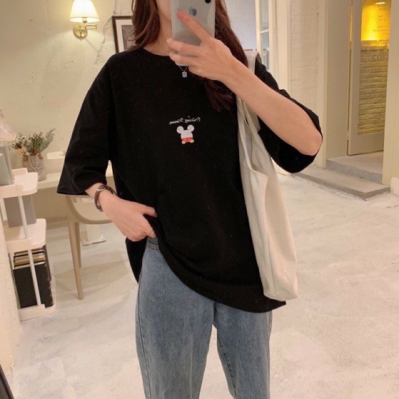 Áo Thun Unisex CHUỘT MICKEY G476, Tay Lỡ Form Rộng