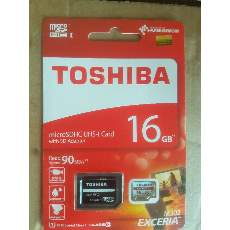 Thẻ nhớ MicroSD 16GB UHS-I 90MB/s 4K + SD Adapter Toshiba Exceria M302 #THN-M302R0160A2