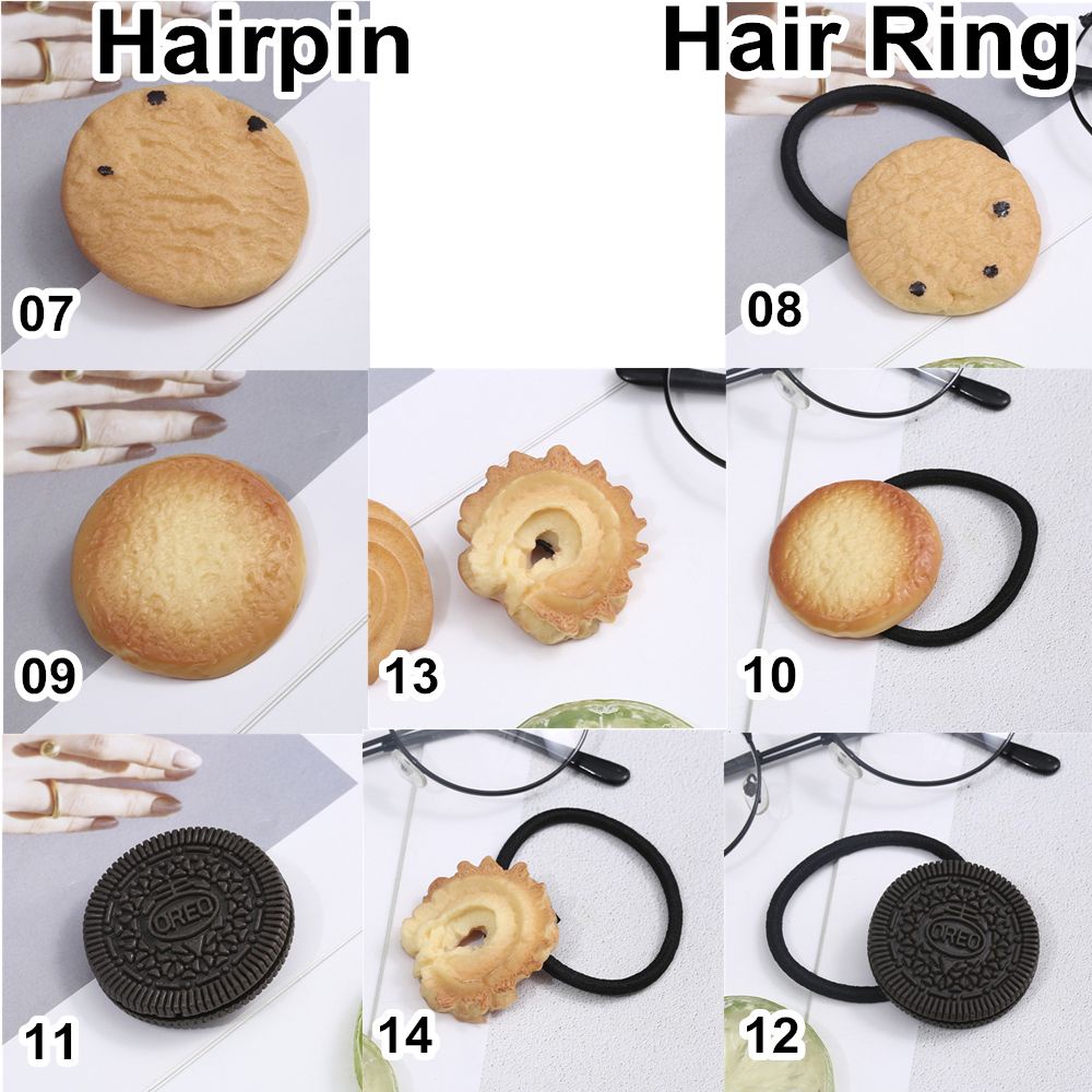 Dây Buộc Tóc Co Giãn Hình Bánh Quy Dễ Thương Sáng Tạo