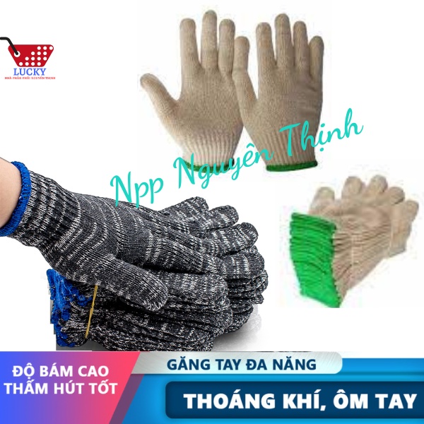 10 Đôi bao tay vải bảo hộ lao động,Găng tay vải len hàng chất lượng, Siêu rẻ,an toàn trong sản xuất - Hàng Việt Nam