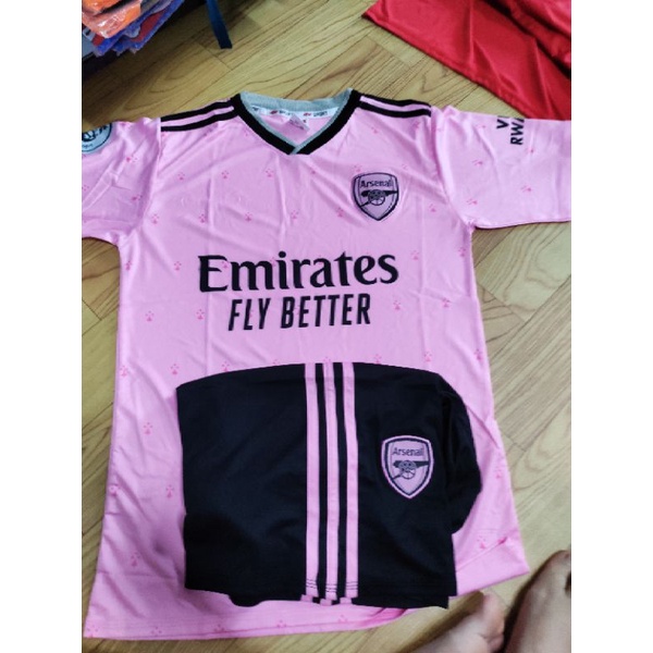 Áo đá banh đá bóng clb Arsenal 2023 hồng