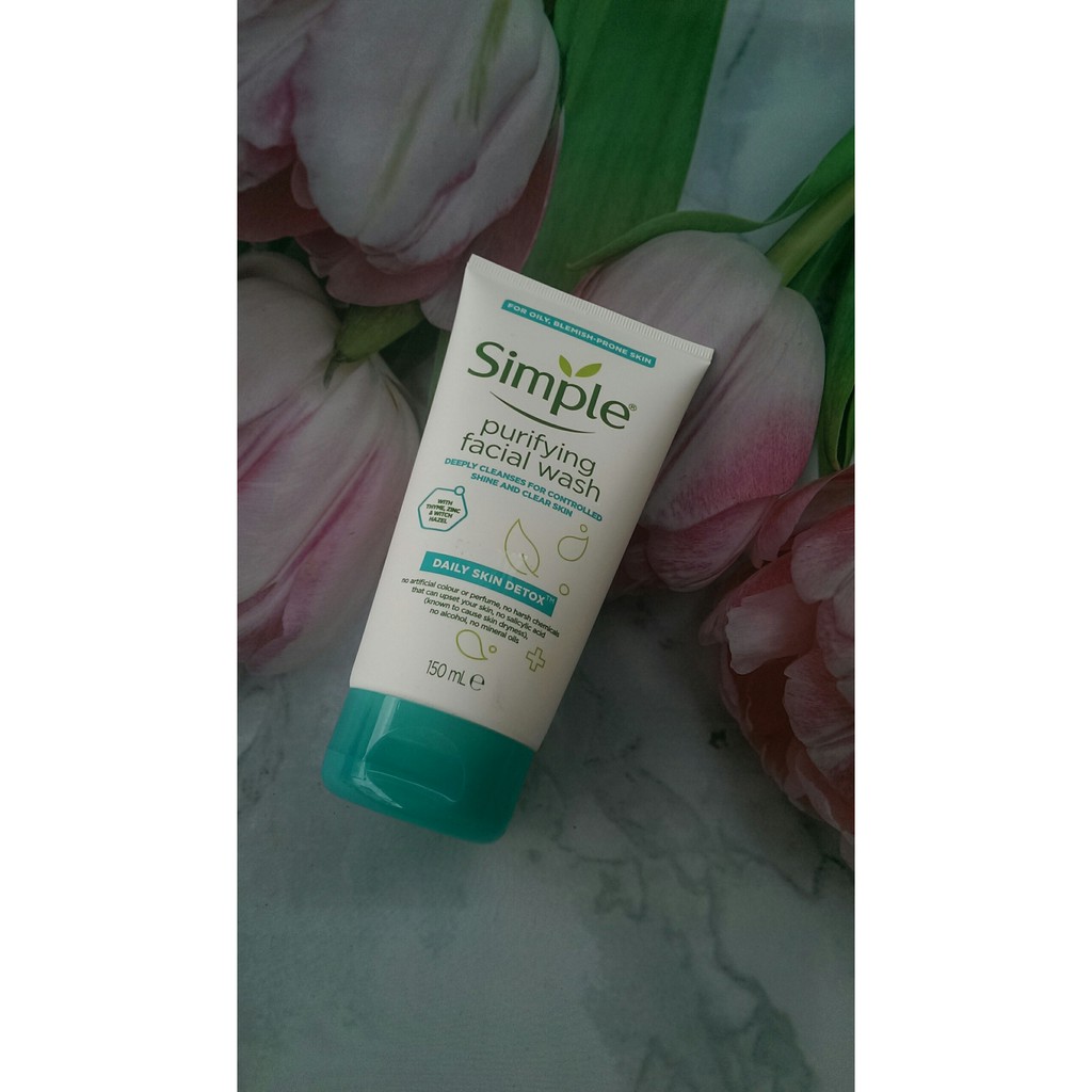 [TOP 1 SHOPEE] Sữa rửa mặt cho da dầu Simple Daily Skin Detox Purifying Facial Wash 150ml (Bill Anh) | BigBuy360 - bigbuy360.vn