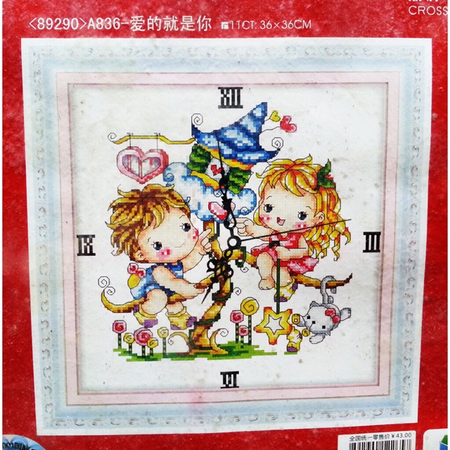 Tranh thêu chữ thập Hoạt Hình A836 (36x36) chưa thêu