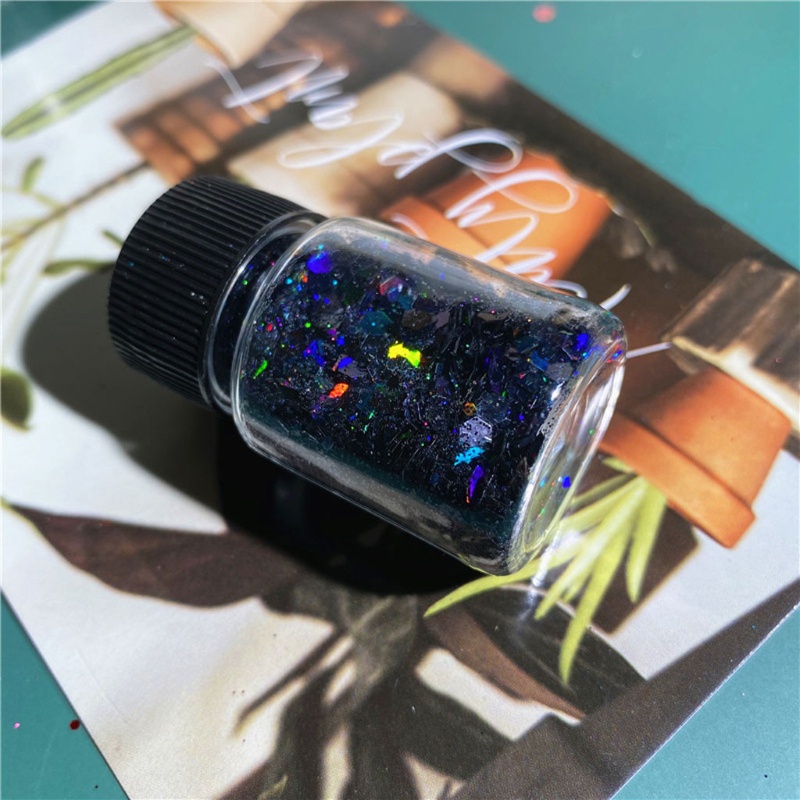 Hộp nhũ kim tuyến 10 màu hình lục giác cho nhựa resin 10g