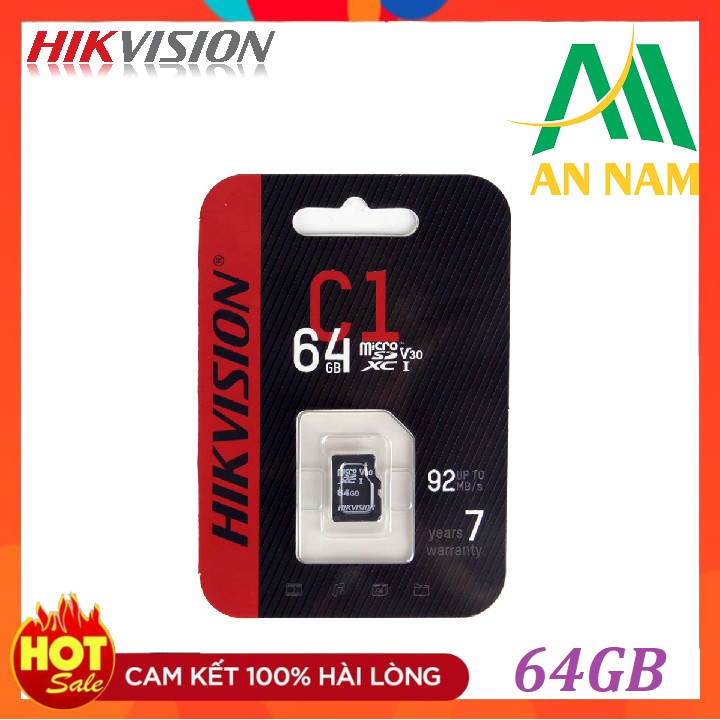 Thẻ Nhớ Micro SD Hikvision 64GB chuyên dụng cho Camera