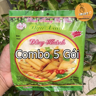 Bánh Đa Nem Bánh Tráng Bò Bía Đậu Xanh (5 Gói ) Loại 25 Lá Chuyên Cuốn Nem Chả Giò IMINT FOOD Đồ Ăn Vặt