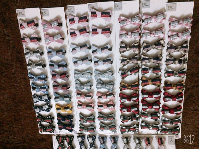 Dây cặp tóc nơ (1 dây= 10 chiếc)  69k