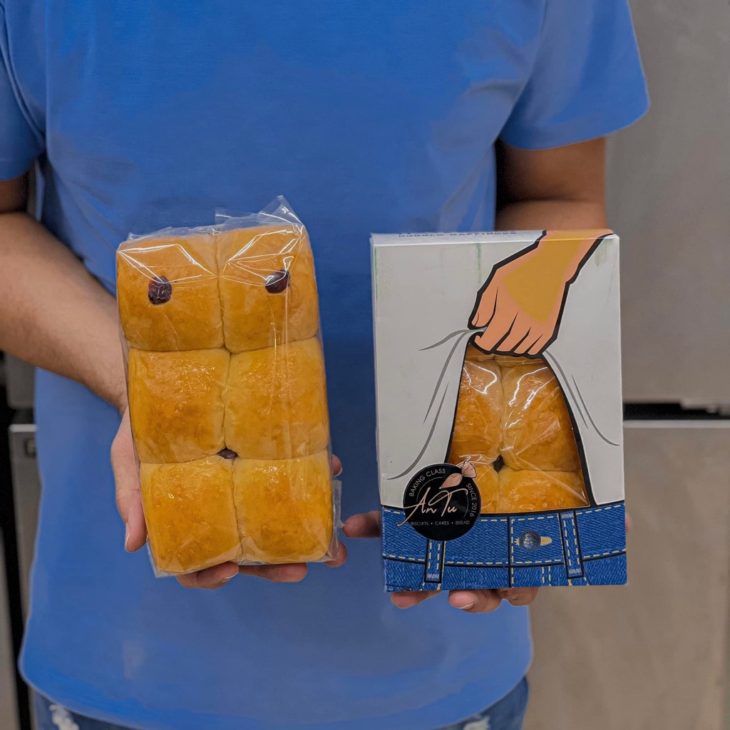 Hộp giấy 6 múi - Đựng bánh mì mềm