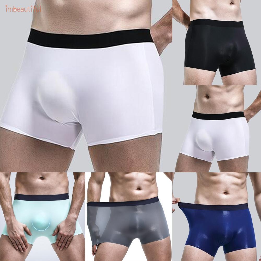 Quần lót boxer màu trơn không đường may 5 màu sắc tùy chọn chất lượng cao thời trang mới quyến rũ dành cho nam