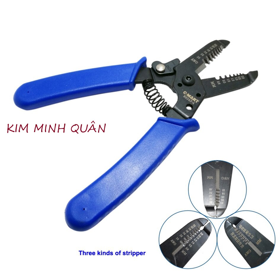 Kìm Tuốt Dây Điện 150mm/6&quot; B0342- A(0.6~2.6mm) - B(0.4~1.3mm) - C(0.25~0.8mm) CMart