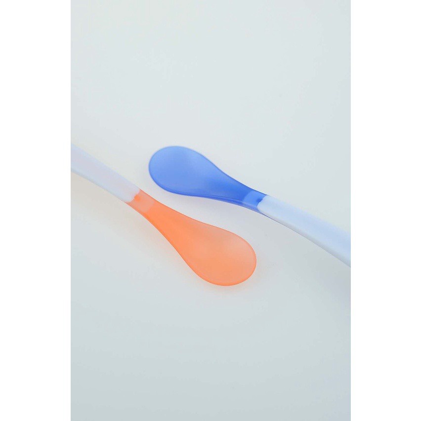 Thìa báo nóng kichi , thìa ăn dặm cho bé có hộp đựng tiện lợi không lo thức ăn nóng làm bỏng khoang miệng, lưỡi bé.