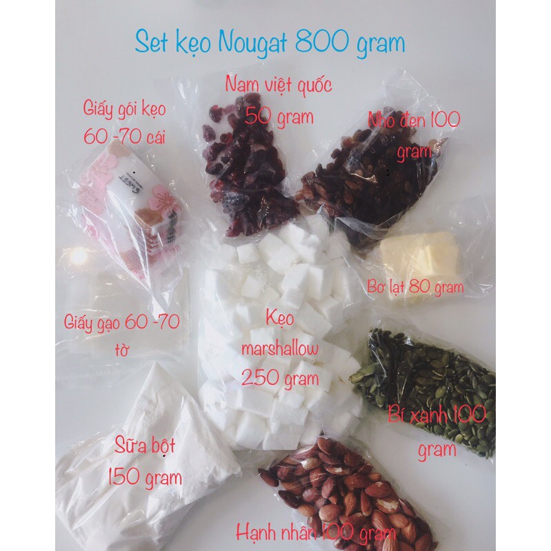 Set Kẹo Nougat Kèm Bơ