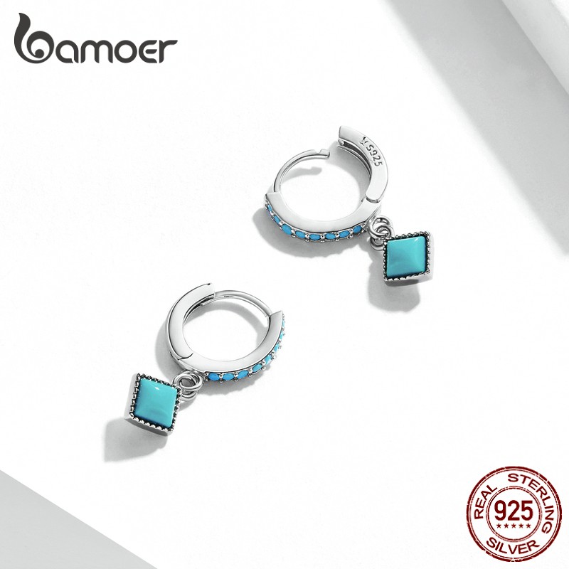 Đôi bông tai Bamoer SCE1307 bằng bạc 925 thời trang cho nữ