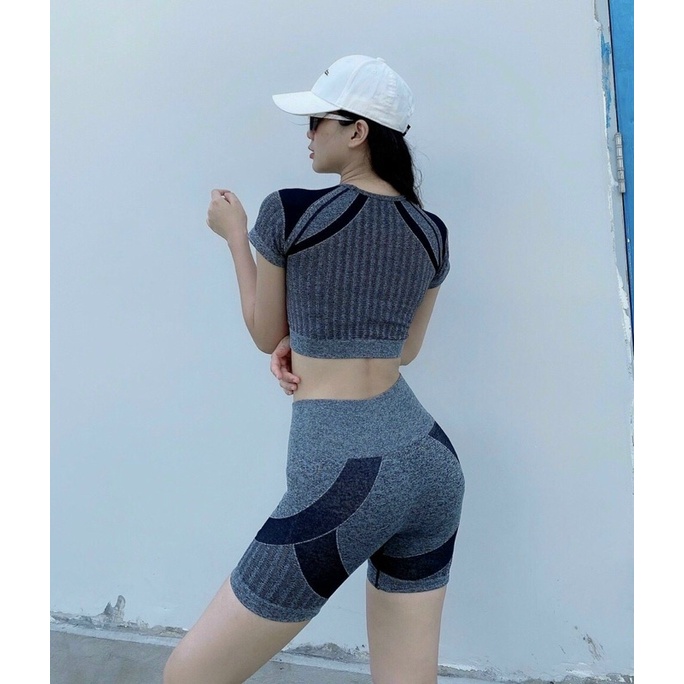 Bộ đồ tập gym yoga dệt kim (QC loại 1)