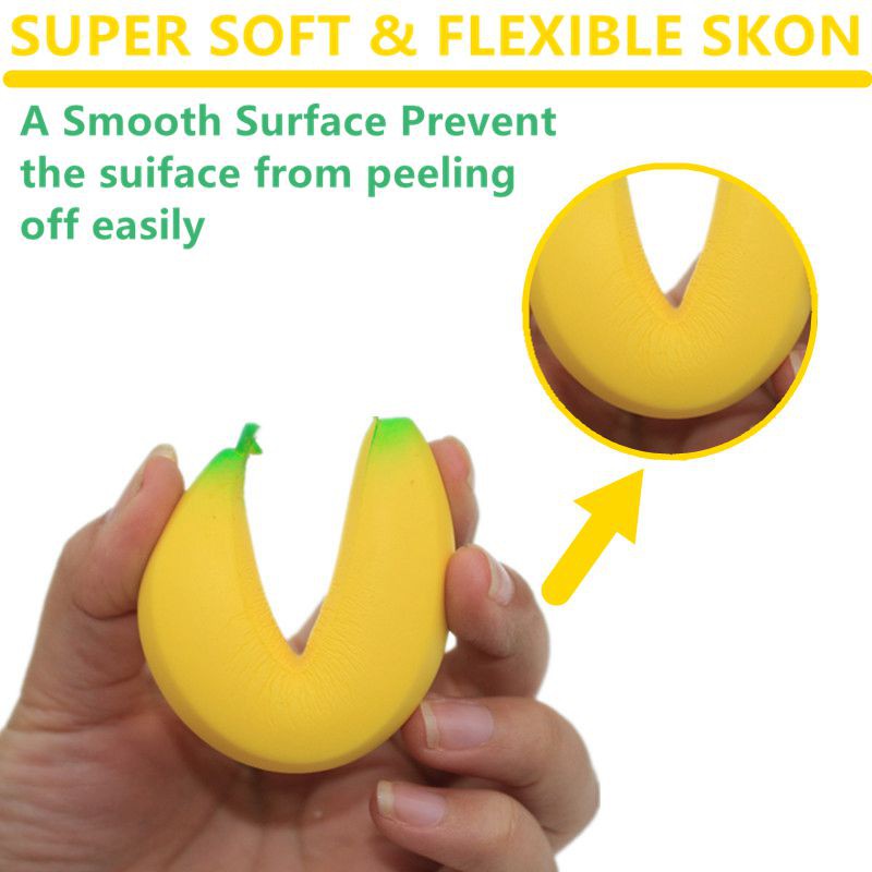 Đồ chơ squishy nắm bóp hình quả chuối dễ thương giúp thư giãn căng thẳng
