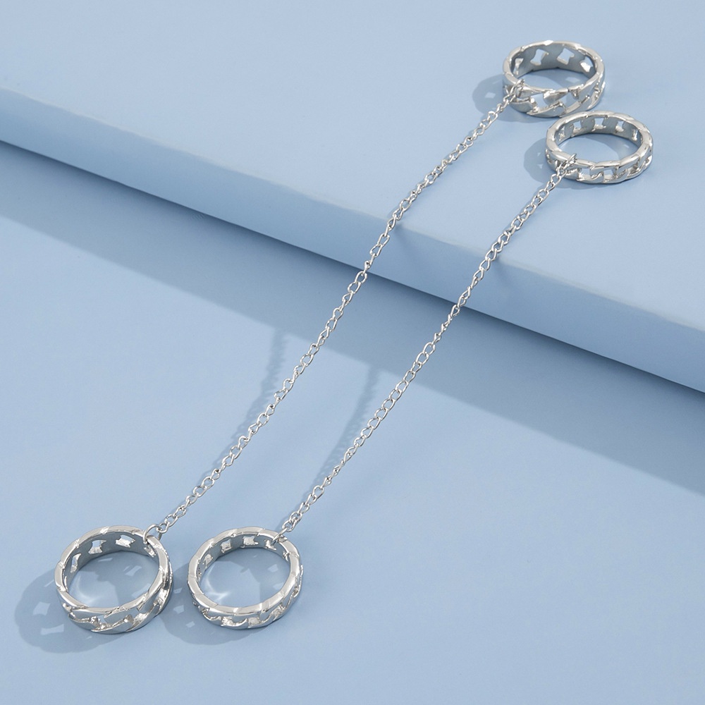 Set nhẫn đeo ngón tay RINHOO phong cách hip hop cho nam và nữ