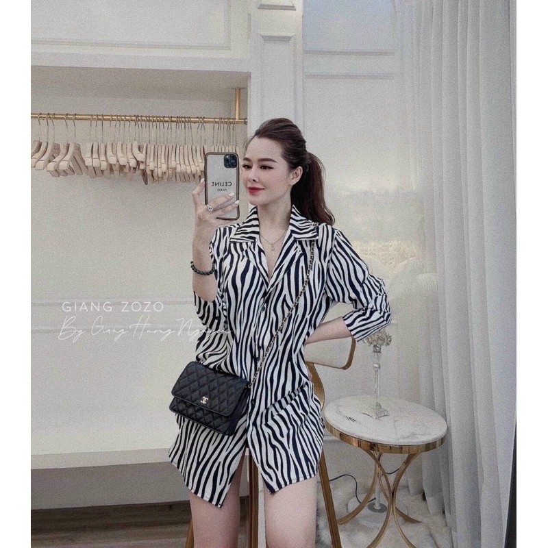 [Mã WASKT410K giảm 10K đơn 50K] Áo sơ mi ngựa vằn dáng thụng siêu hót