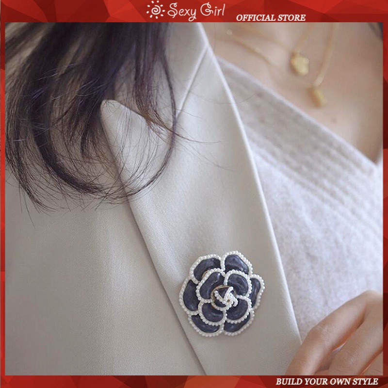 Ghim Cài Áo Hình Hoa Đính Ngọc Trai Nhân Tạo Thời Trang