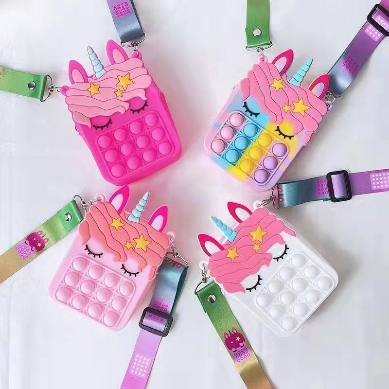 Túi đeo chéo popit hình ngựa pony siêu xinh cho bé