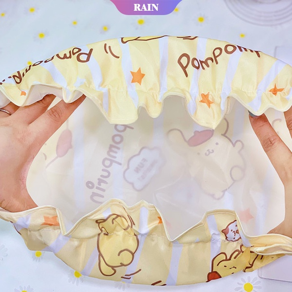 1 Mũ Trùm Đầu Dày Hai Lớp Chống Thấm Nước In Hình Kuromi Đáng Yêu