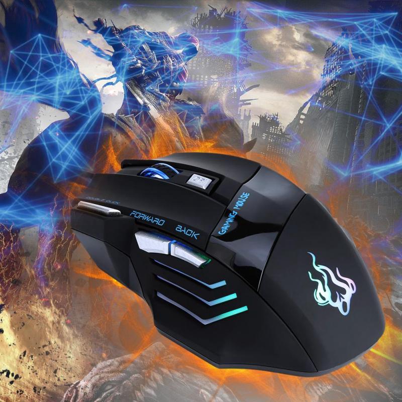 Chuột phím cơ chơi game chuyên dụng DPI 5500 tích hợp đèn nhiều màu sắc