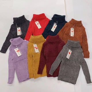 Áo len tuyết nhung cổ cao