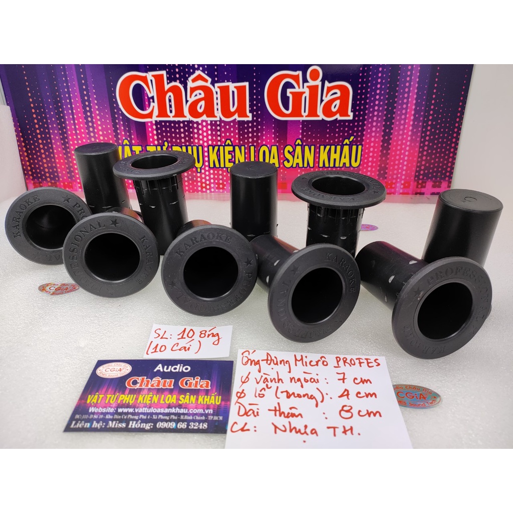 Ống đựng micro loa kéo 10 cái mẫu Profes Audio Châu Gia