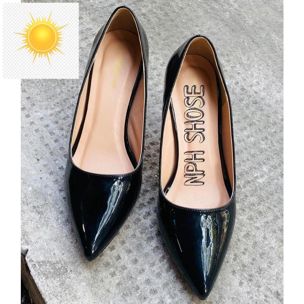 Giày Cao Gót Bít Mũi 7 Phân 5 Màu Đỏ, Đen, Trắng, Bạc, Nude (NPH SHOSE)