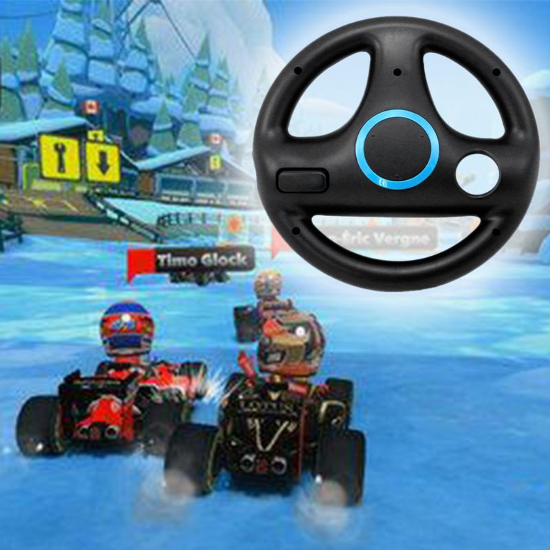 Vô Lăng Abs 3 Màu Sắc 4 Giác Hút Xoay Tự Động Cho Máy Chơi Game Wii Kart
