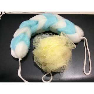 Set 2 bông tắm dài và tròn