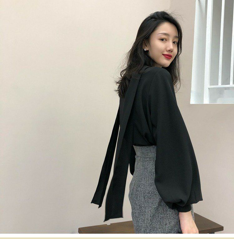 Korean Style Retro Wide Long Sleeve Shirt