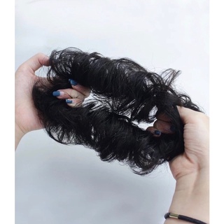 búi cột giả tóc xoăn