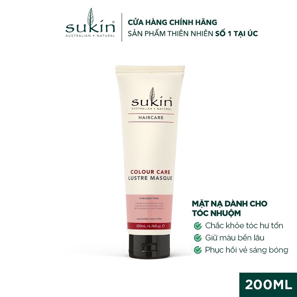 Mặt Nạ Dành Cho Tóc Nhuộm Sukin Haircare Colour Care Lustre Masque 200ml